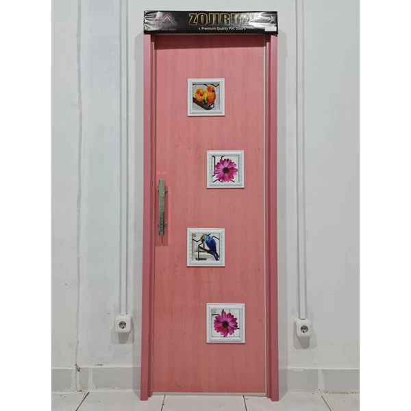 Pintu kamar mandi PVC Kaca Tetris 70x197 cm 